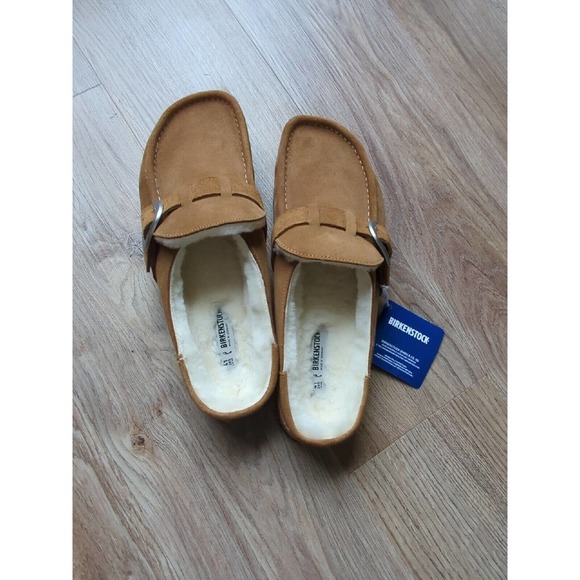 Birkenstock Buckley Suede Shearling Clog Mink Womens 10-10.5 EU 41 - Picture 6 of 16
